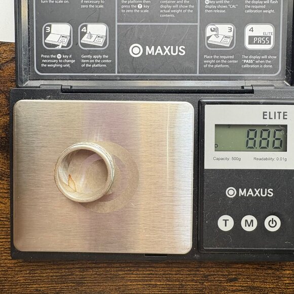 VTG Solid Sterling Silver 925 Chain Oval Link Textured Band Ring Size 10 - Picture 12 of 13